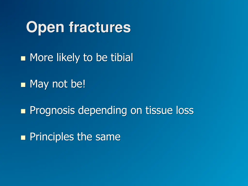 open fractures