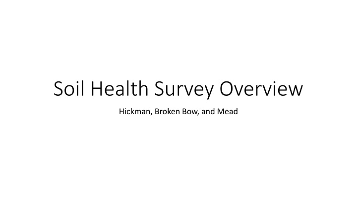 soil health survey overview