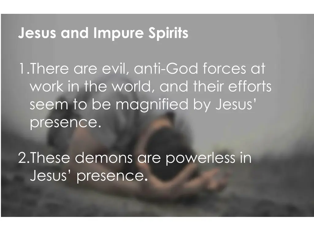 jesus and impure spirits