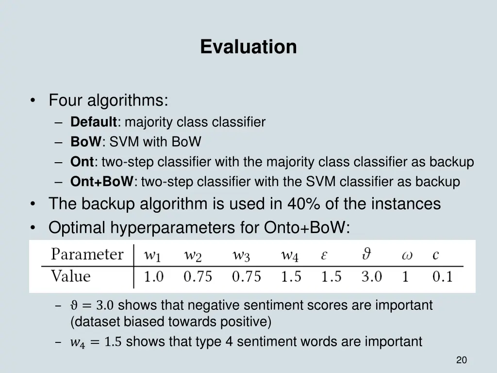 evaluation