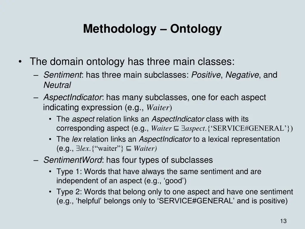 methodology ontology