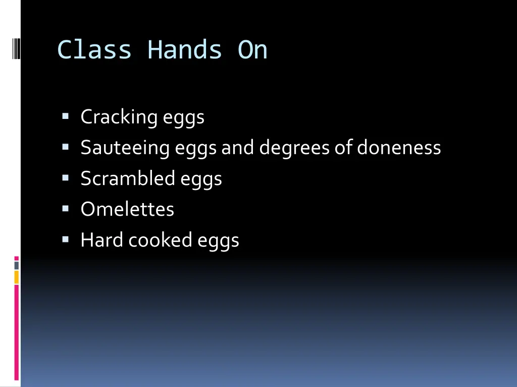 class hands on