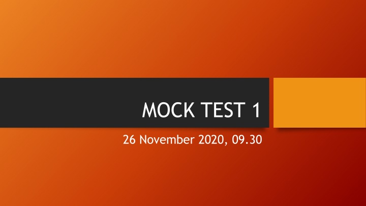 mock test 1