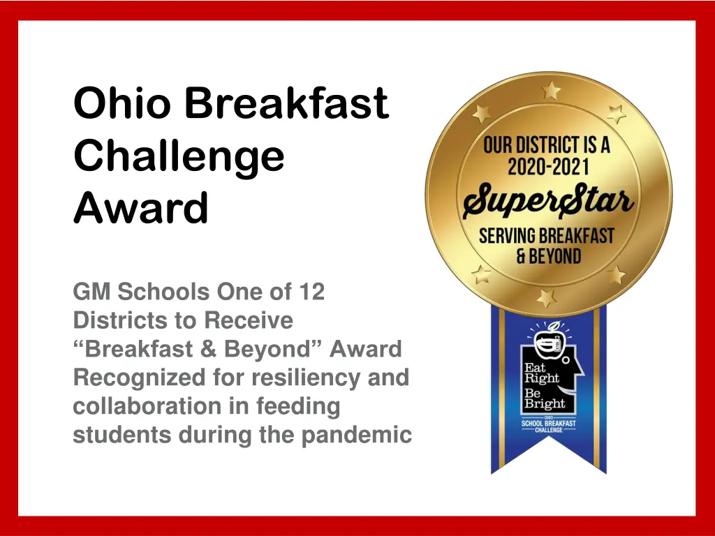 ohio breakfast challenge award