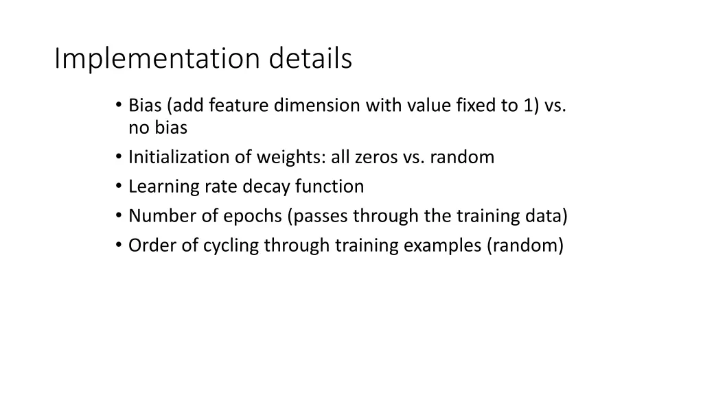 implementation details