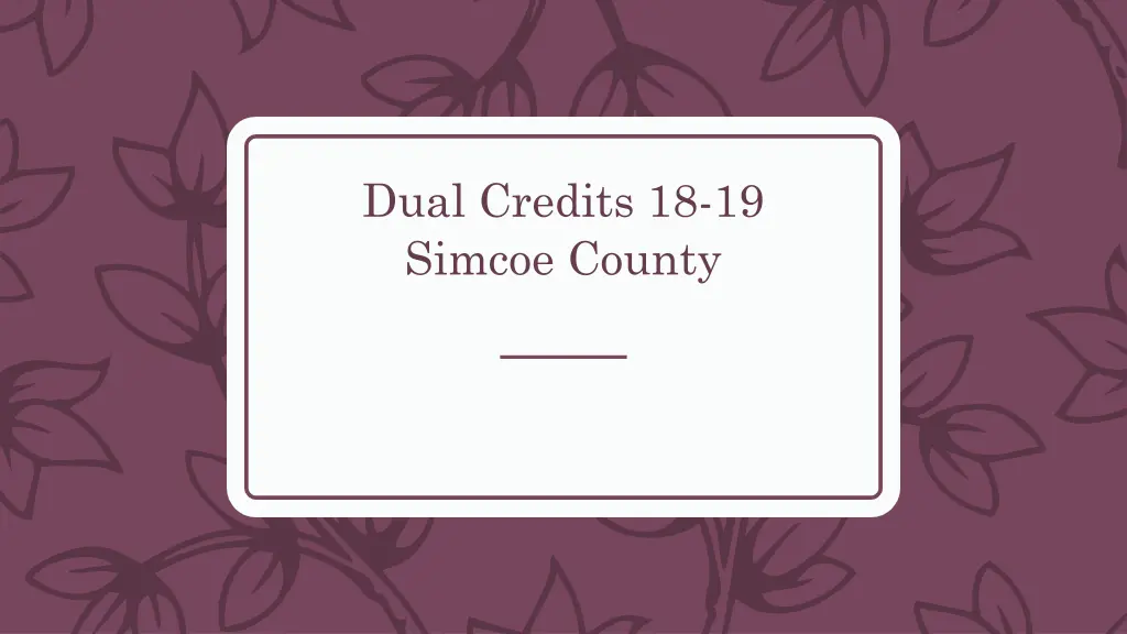 dual credits 18 19 simcoe county