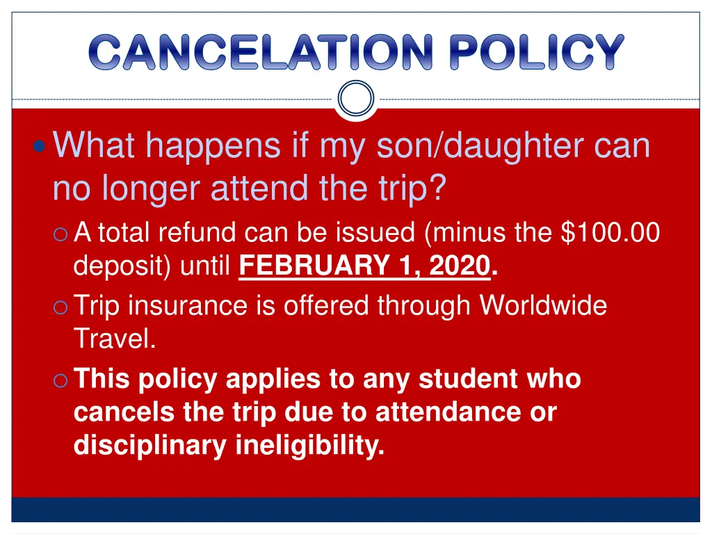 cancelation policy cancelation policy