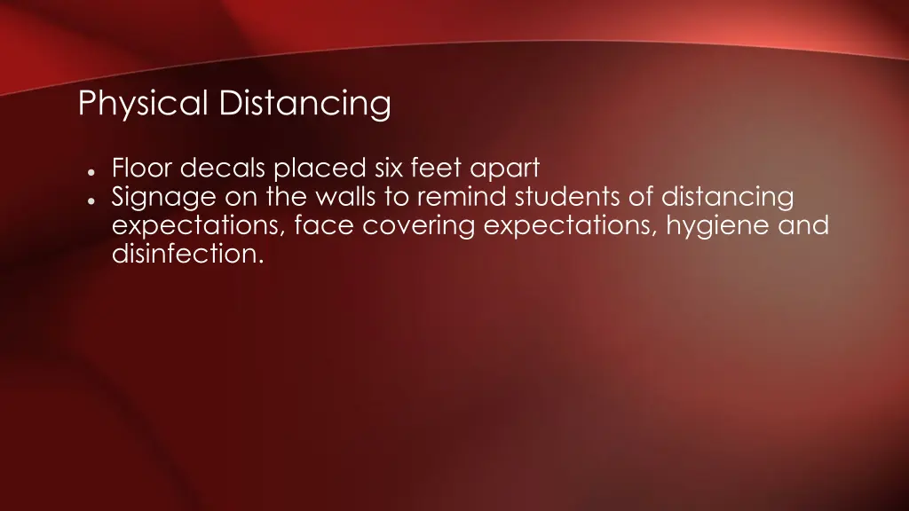 physical distancing