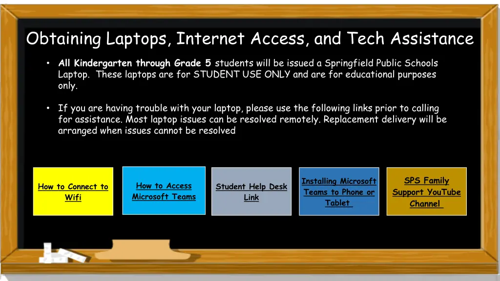 obtaining laptops internet access and tech