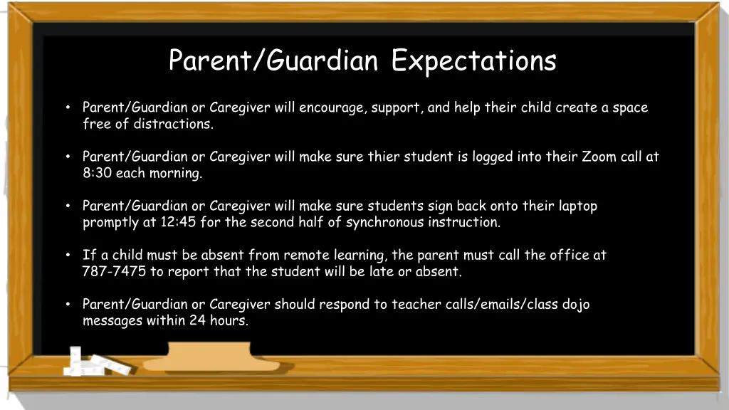 parent guardian expectations