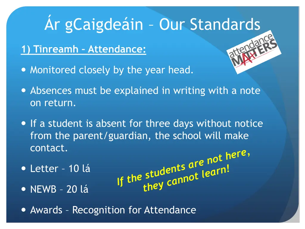 r gcaigde in our standards 1