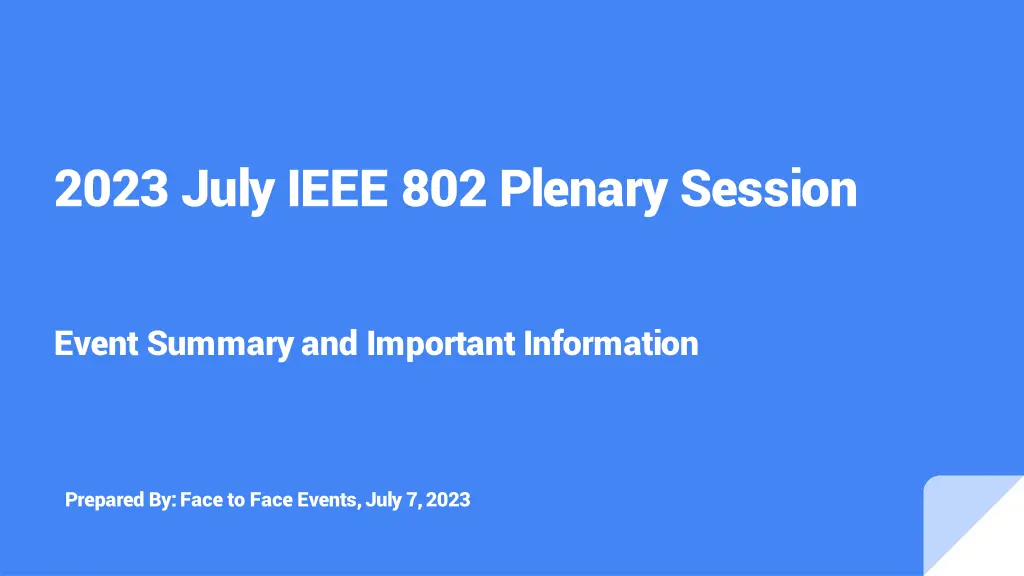 2023 july ieee 802 plenary session