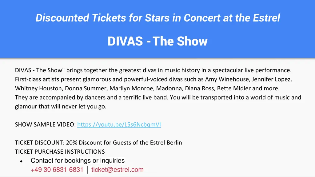 discounted tickets for stars in concert