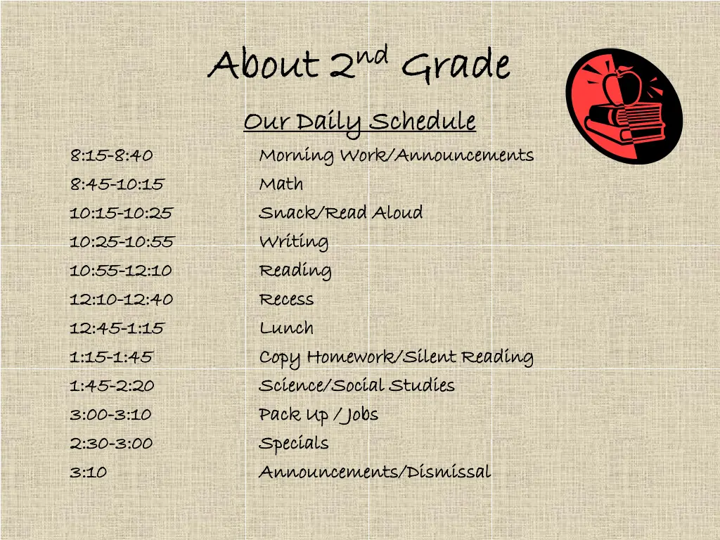 about 2 about 2 nd our daily schedule our daily