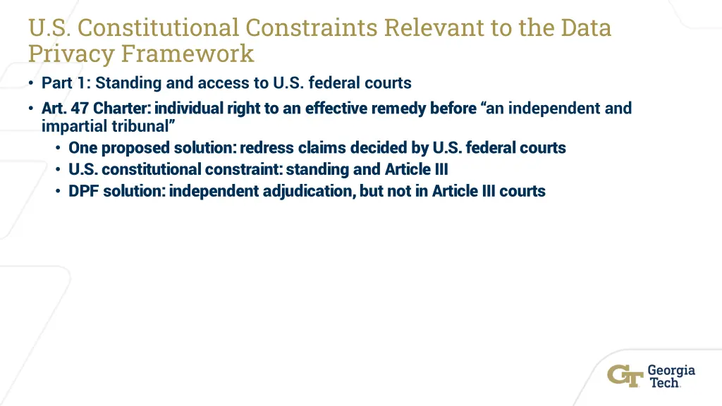 u s constitutional constraints relevant