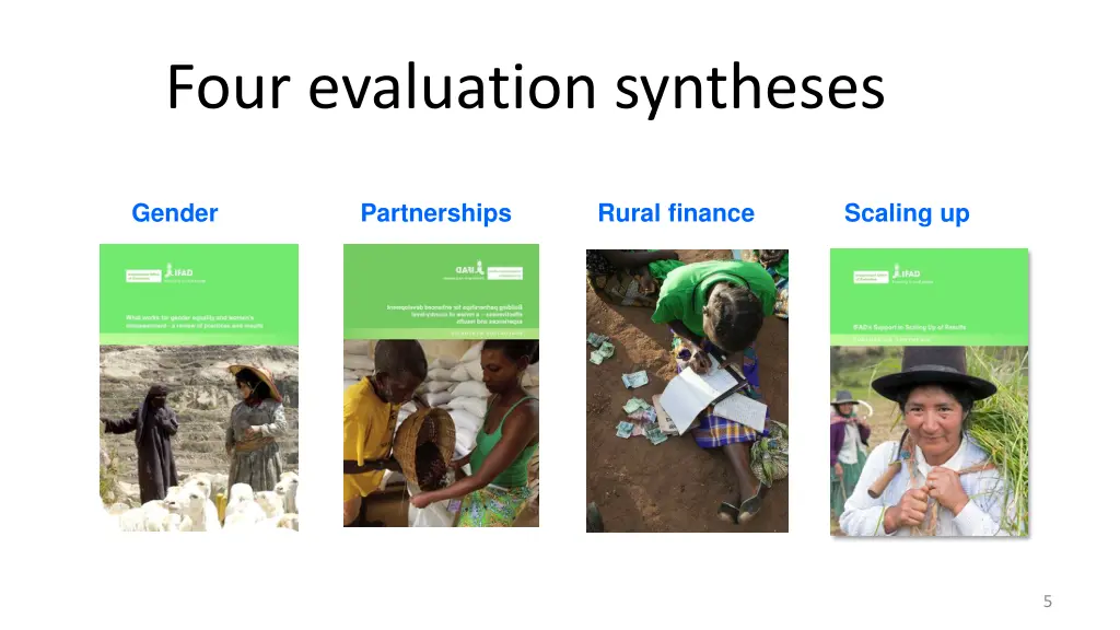 four evaluation syntheses