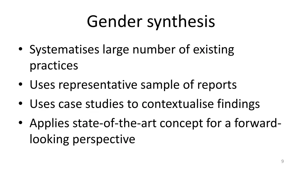 gender synthesis