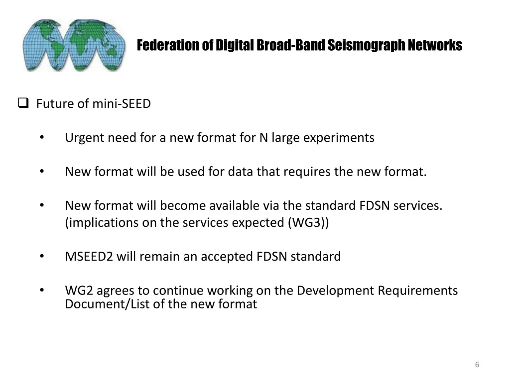 federation of digital broad band seismograph 5