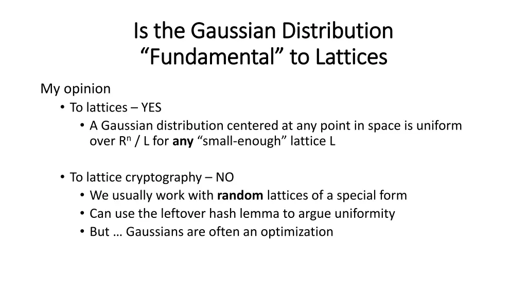 is the gaussian distribution is the gaussian