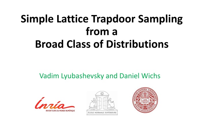 simple lattice trapdoor sampling from a broad