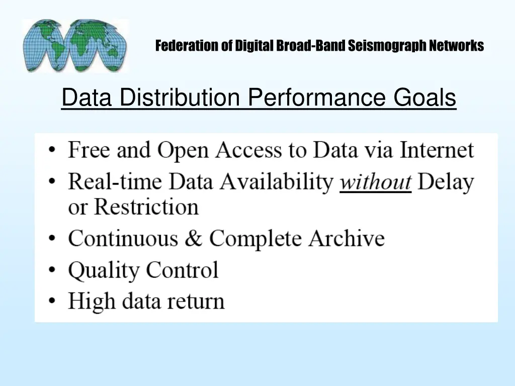 federation of digital broad band seismograph 5