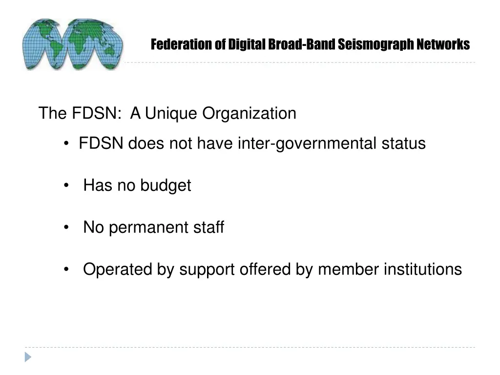 federation of digital broad band seismograph 3