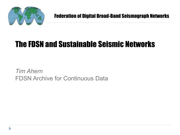 federation of digital broad band seismograph