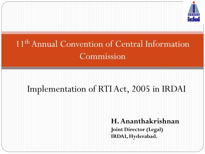 11 th annual convention of central information