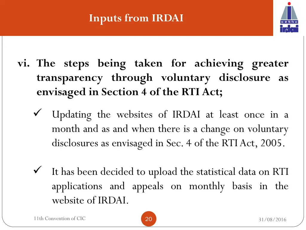 inputs from irdai 6