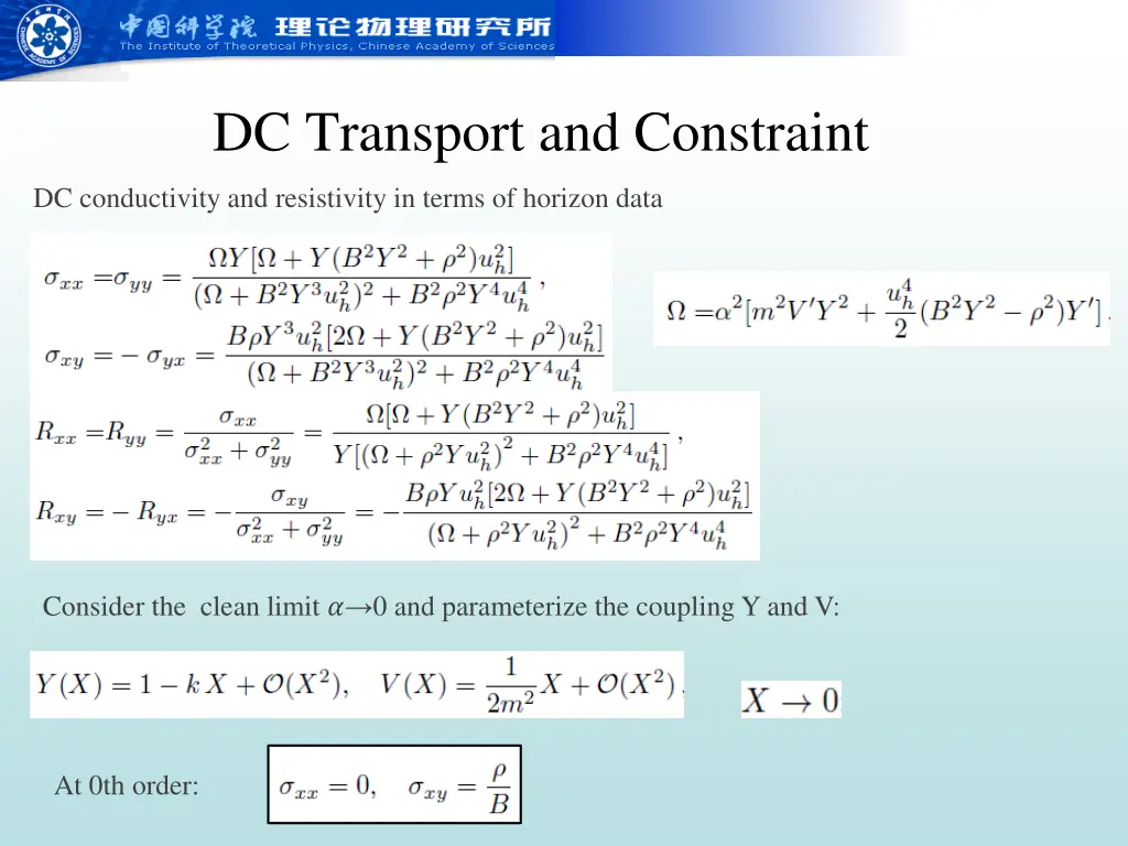 dc transport and constraint