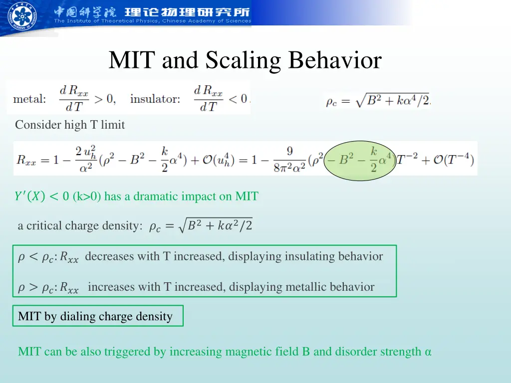 mit and scaling behavior