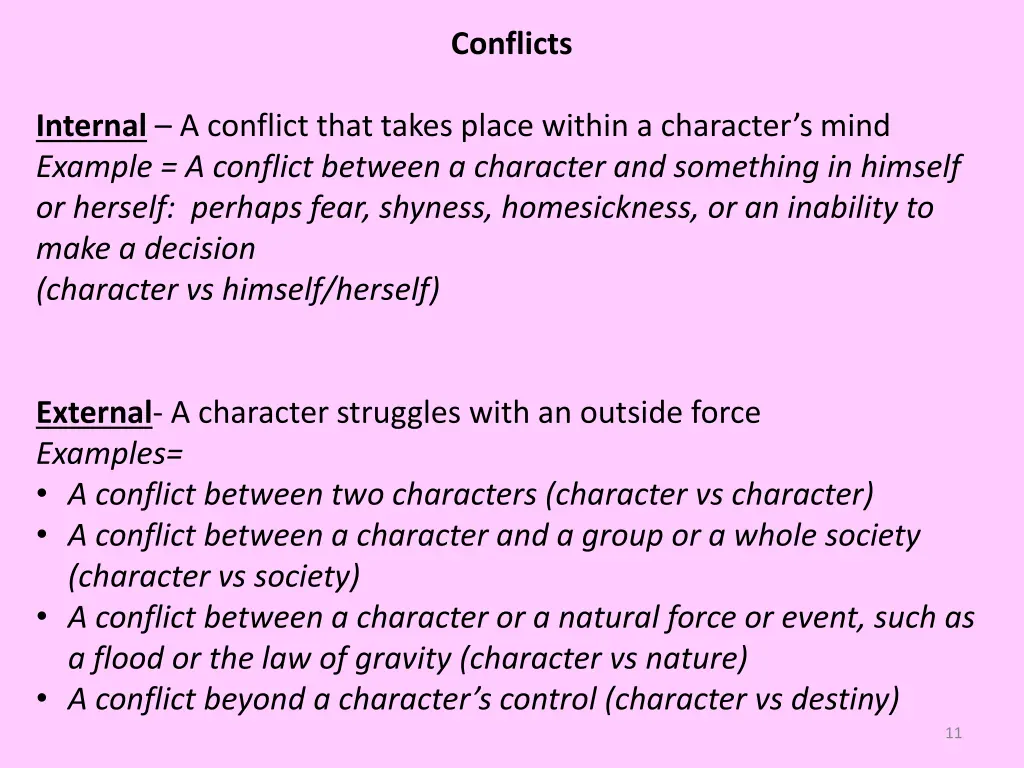 conflicts