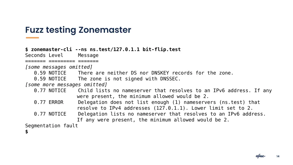 fuzz testing zonemaster 1