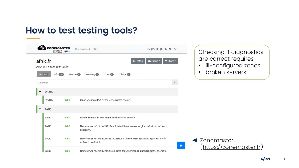 how to test testing tools