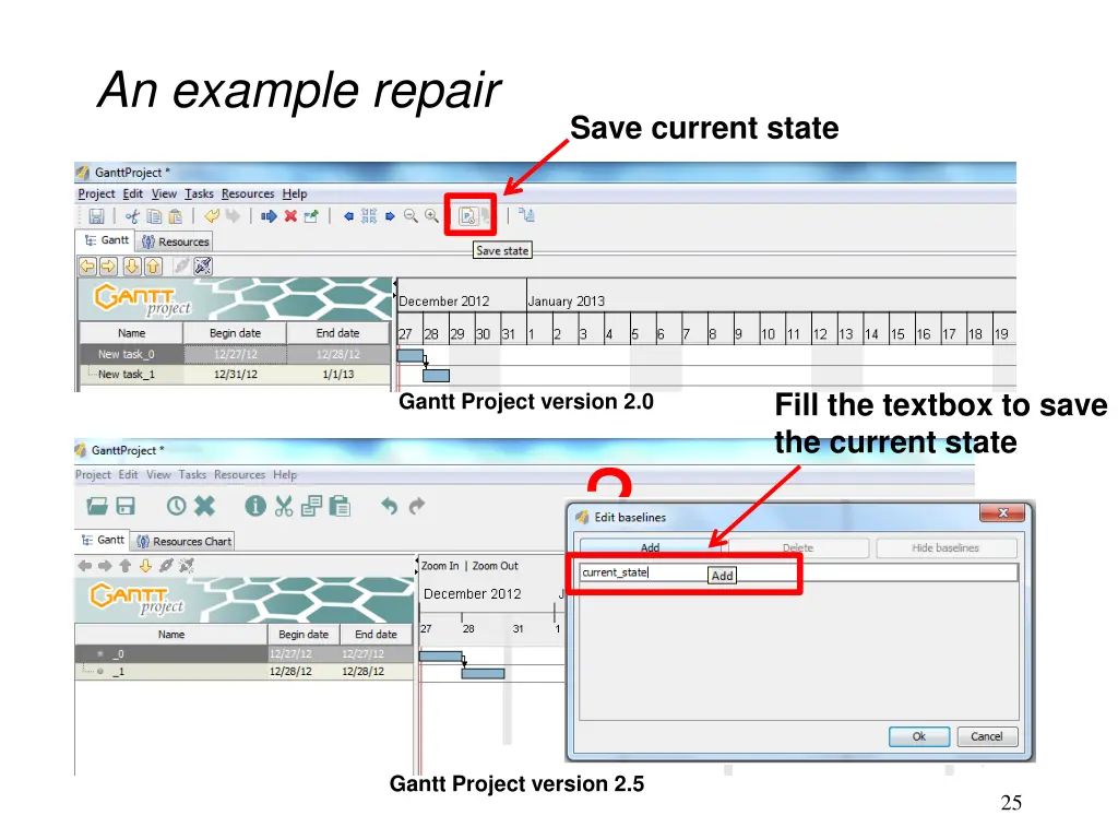 an example repair