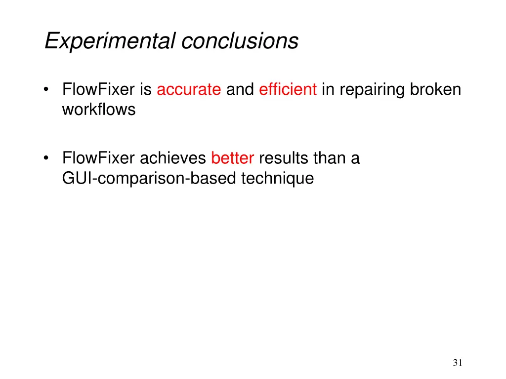 experimental conclusions