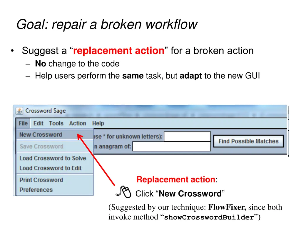 goal repair a broken workflow