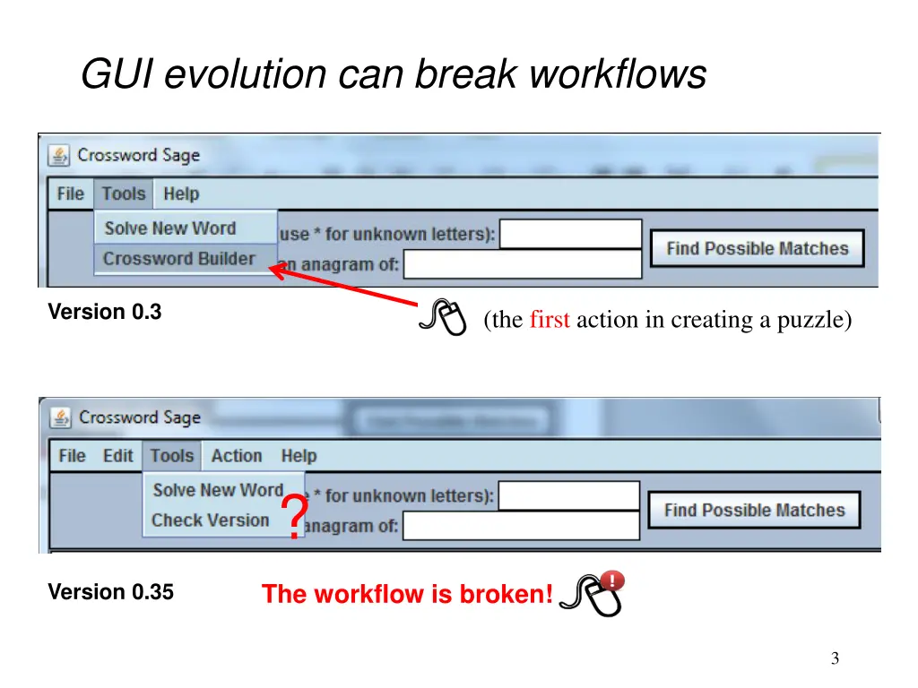 gui evolution can break workflows