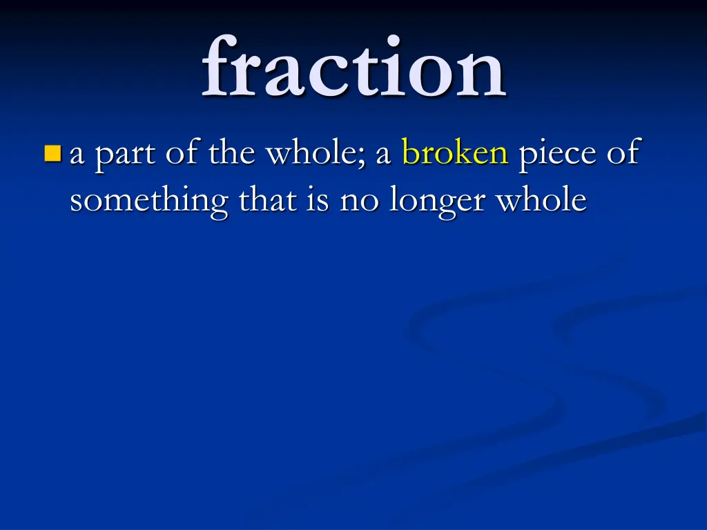 fraction