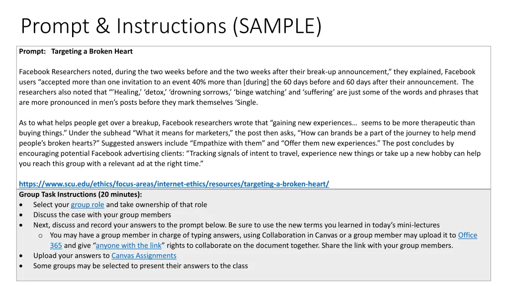 prompt instructions sample