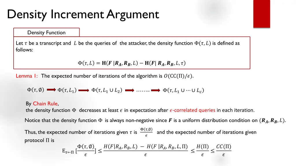 density incrementargument