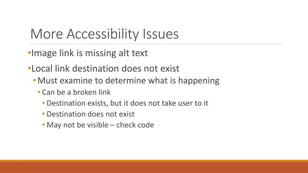 more accessibility issues image link is missing