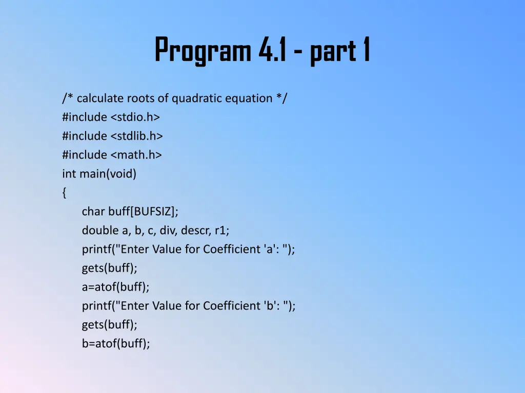 program 4 1 part 1