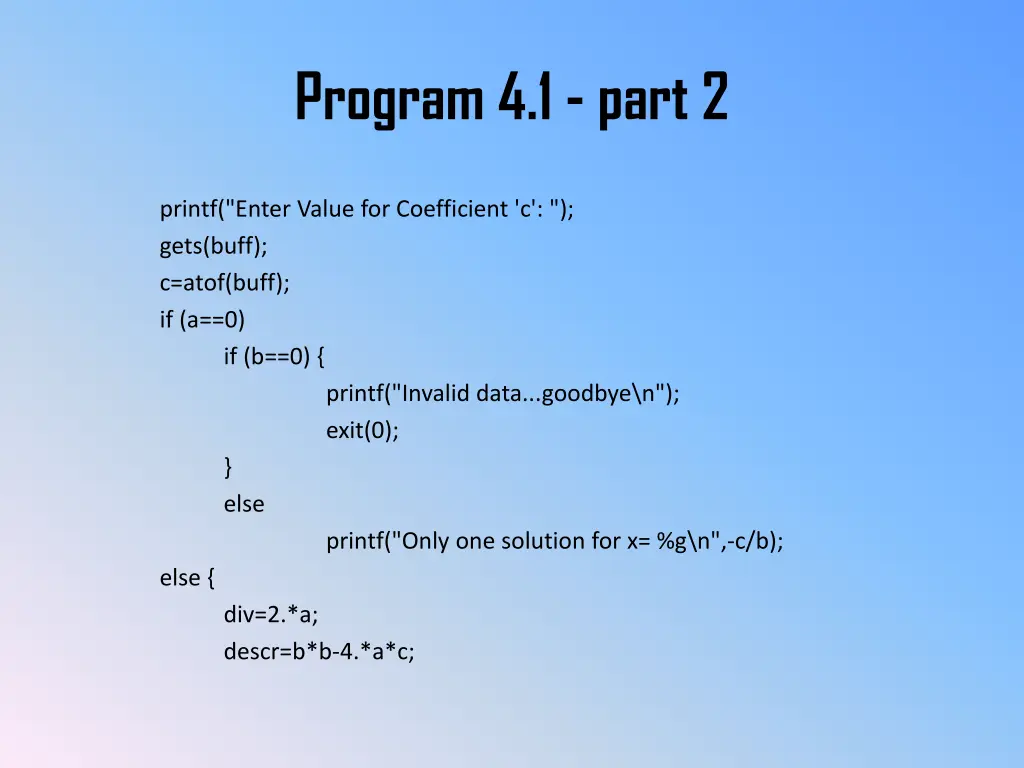 program 4 1 part 2