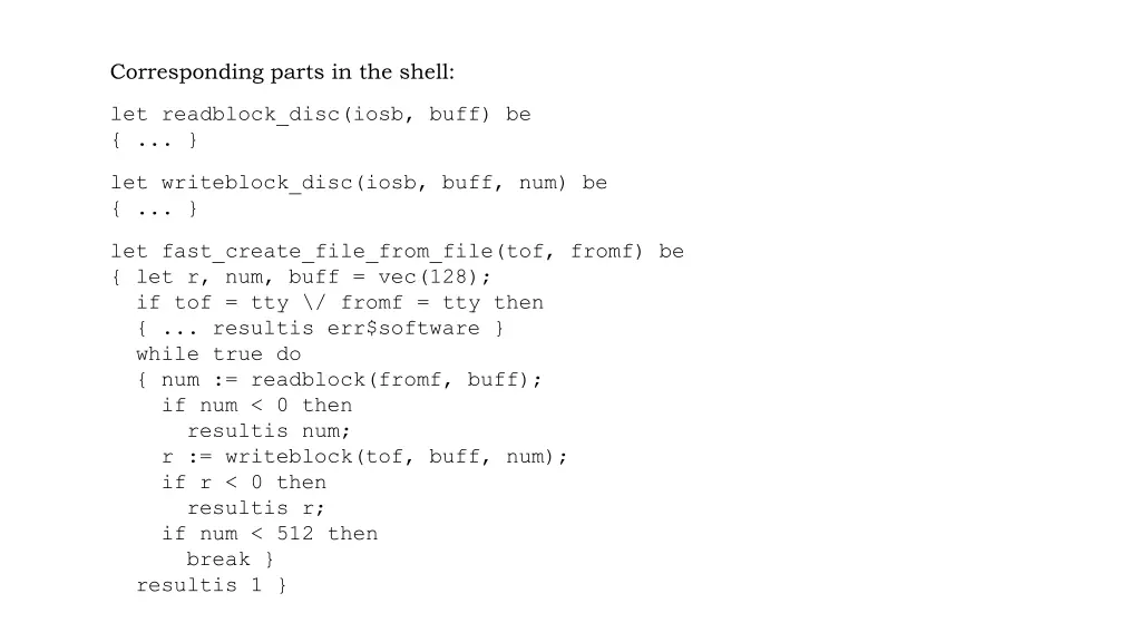 corresponding parts in the shell