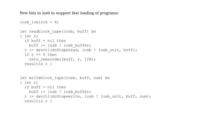 new bits in iosb to support fast loading