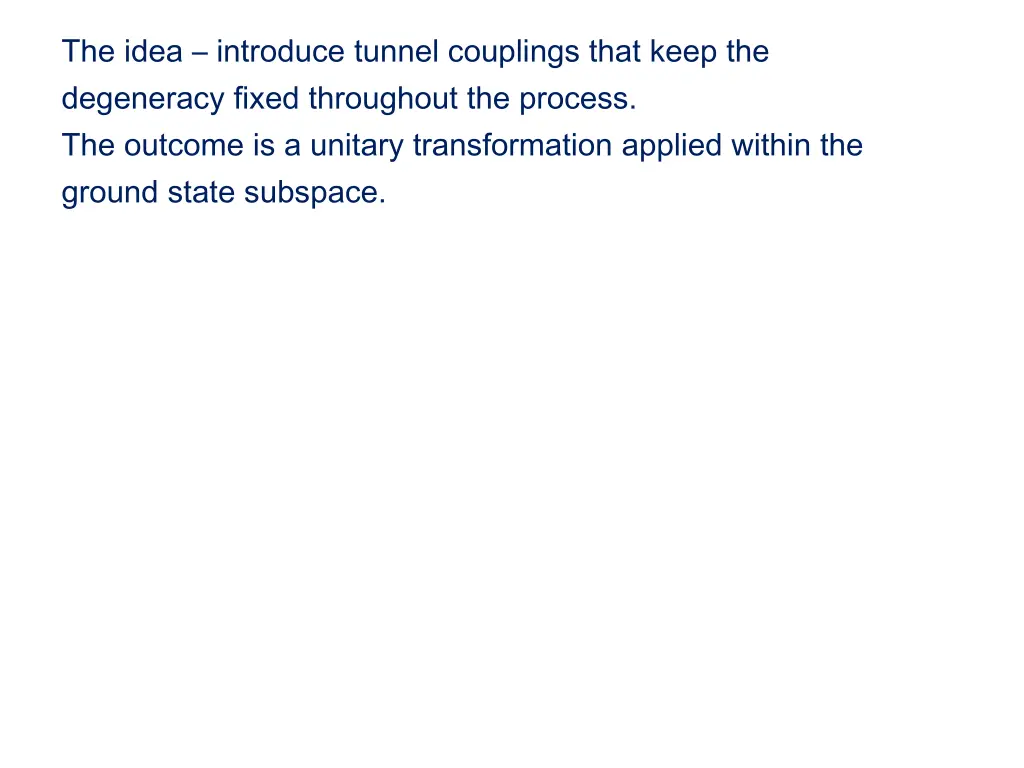 the idea introduce tunnel couplings that keep