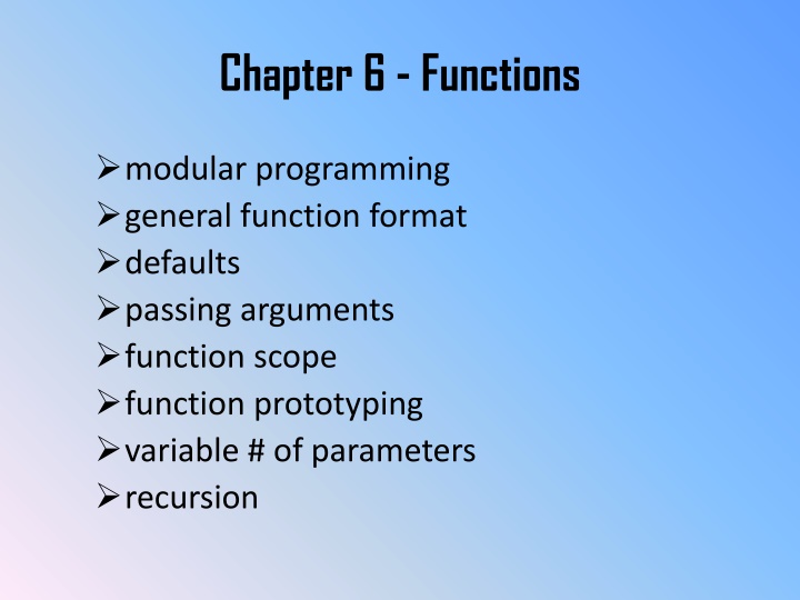 chapter 6 functions