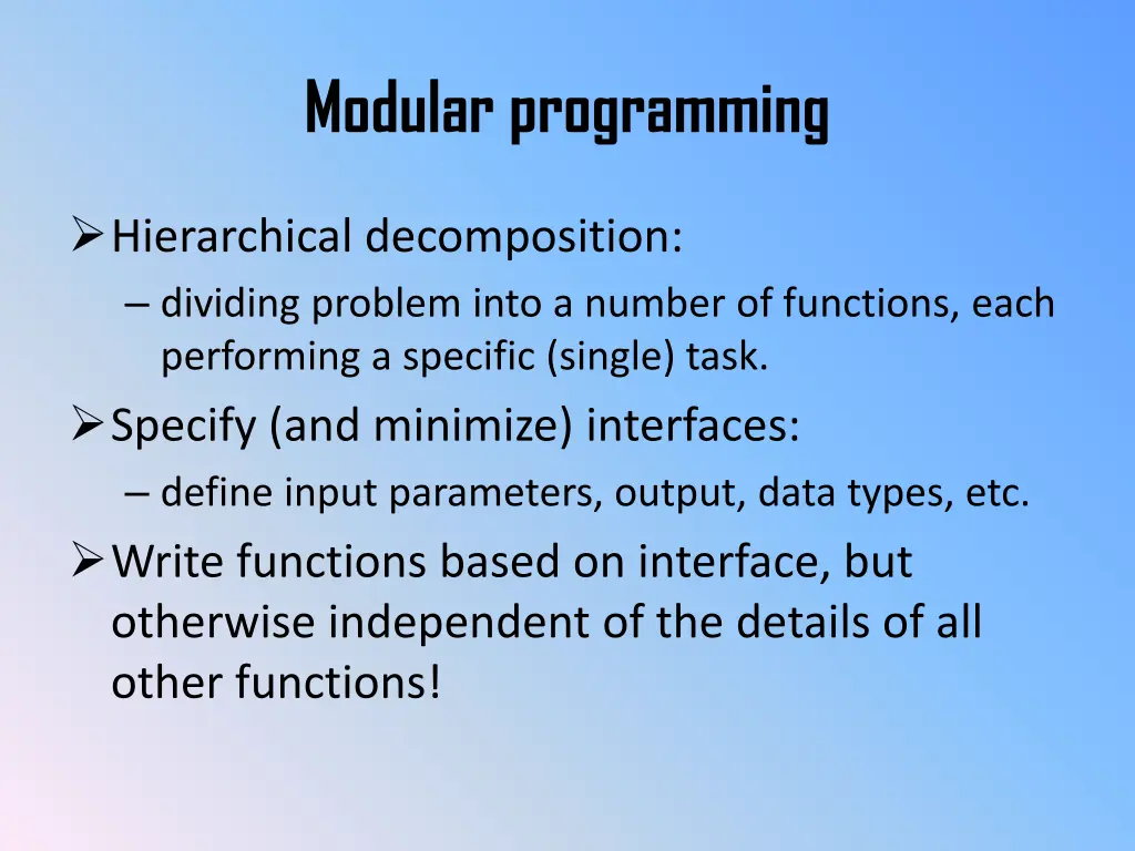 modular programming