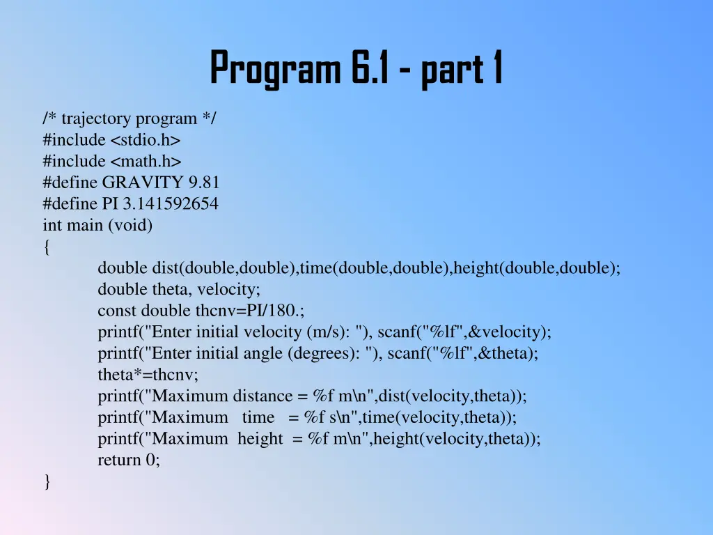 program 6 1 part 1